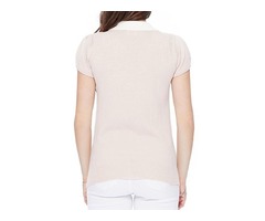 YeMAK Sweater | Classic Collar Short Sleeves Stretchy Fabric Casual Pullover Sweater MK3591 | free-classifieds-usa.com - 3