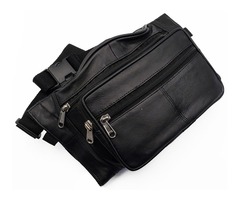Leather Pistol Gun CCW Concealed Holster Belt Bag Waist Fanny Pack New Black | free-classifieds-usa.com - 2