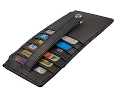 Women Long Credit Card Holder, Side Zipper Pocket, Snap Close Leather Wallet | free-classifieds-usa.com - 2