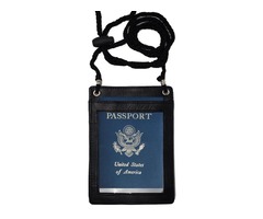 Leather RFID Blocking Travel Passport Wallet Holder Neck Pouch Black Color | free-classifieds-usa.com - 3
