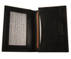 Mens Cow Leather Expandable Credit/Business Card Holder Gusset Wallet With Box | free-classifieds-usa.com - 2