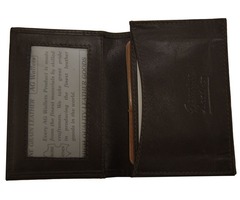 Mens Cow Leather Expandable Credit/Business Card Holder Gusset Wallet With Box | free-classifieds-usa.com - 3