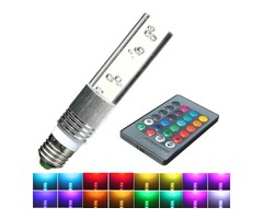 E27 3W RGB 16 Color LED Crystal Light Bulb Lamp with IR Remote Control | free-classifieds-usa.com - 1