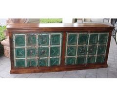 Rustic Green Farmhouse Teak Old Sideboard Console Rustic Buffet Luxury style | free-classifieds-usa.com - 1