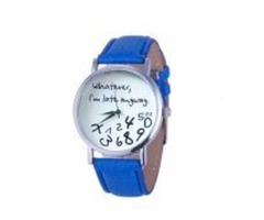 Whatever I am Late Anyway Letter Pattern Leather Women Wristwatch | free-classifieds-usa.com - 2