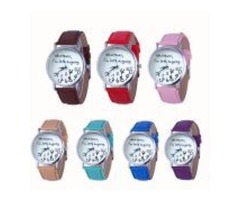 Whatever I am Late Anyway Letter Pattern Leather Women Wristwatch | free-classifieds-usa.com - 3
