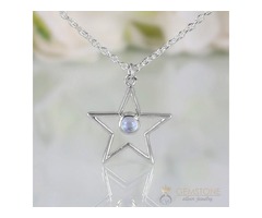 Moonstone Necklace - Moon And Star - GSJ | free-classifieds-usa.com - 1