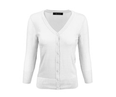 YeMAK Sweater | Women's V-Neck Button Down Knit Cardigan Sweater Vintage CO078PL (1X-3X) PLUS size O | free-classifieds-usa.com - 1
