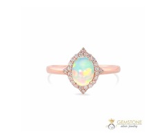 14K ROSE GOLD VERMEIL OPAL RING-SERENITY | free-classifieds-usa.com - 1