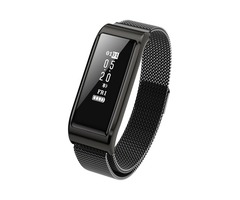 FGHGF B29 Bluetooth Smart Bracelet Metal Strap Activity Monitor Heart Rate Blood Pressure Pedometer  | free-classifieds-usa.com - 1