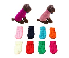 Pet Dog Cat Clothes Winter Solid Warm Sweater Knitwear Puppy Clothes | free-classifieds-usa.com - 1