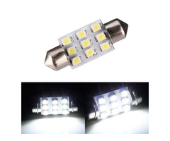 38mm 9 SMD LEDS 1W Xenon White Interior Light Number Plate Festoon Bulb | free-classifieds-usa.com - 1