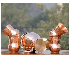Shop for Mughlai Style Copper Jug with Four Matching Tumblers | free-classifieds-usa.com - 4