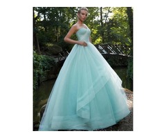 Gorgeous One-Shoulder Ball Gown Beaded Pleats Brush Train Prom Dress | free-classifieds-usa.com - 1