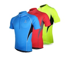 ARSUXEO Men's Short Sleeve Cycling Jersey Bike Bicycle Jersey Outdoor Sports Clothing | free-classifieds-usa.com - 1