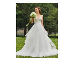 Spaghetti Straps Beaded Ball Gown Wedding Dress | free-classifieds-usa.com - 1