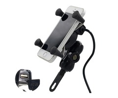 12V-30V 3.5-6 inch Motorcycle Phone GPS Holder X-Style USB Charger Power Outlet Socket | free-classifieds-usa.com - 1
