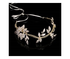 Gold-Zone Leaf with Rhinestone Brides Wedding Hair Accessories | free-classifieds-usa.com - 1