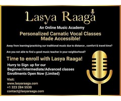  Online Carnatic Vocal Classes | Lasya Raaga | free-classifieds-usa.com - 2