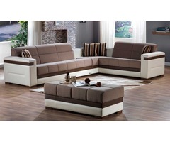 Buy Stylish Istikbal Moon Convertible Sectional Sofa in Platin Mustard | Get.Furniture | free-classifieds-usa.com - 2