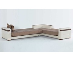 Buy Stylish Istikbal Moon Convertible Sectional Sofa in Platin Mustard | Get.Furniture | free-classifieds-usa.com - 3