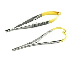 Set of 2 - Dental TC Mathieu Needle Holder & Castroviejo Needle Holder 5.5" | free-classifieds-usa.com - 1