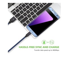 Micro USB Cable Android, [6.6ft/2m] Fast Charging, Nylon Braided Samsung USB Cable | free-classifieds-usa.com - 2