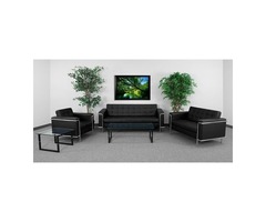 HERCULES Lesley Black Leather Loveseat | Get.Furniture | free-classifieds-usa.com - 1