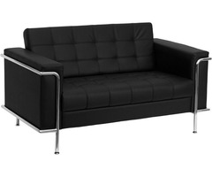 HERCULES Lesley Black Leather Loveseat | Get.Furniture | free-classifieds-usa.com - 2