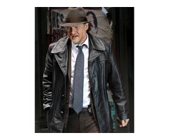 Donal Logue Gotham Black Real Cowhide Leather Coat | free-classifieds-usa.com - 4