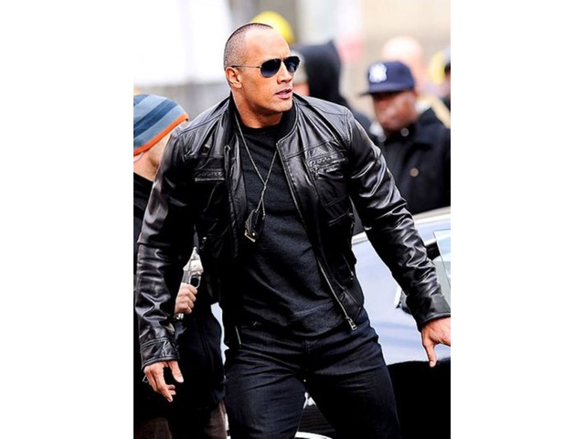 Dwayne Johnson The Other Guys Real Cowhide Leather Jacket - Clothing ...