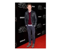 Eddie Redmayne MTV Movie Awards Black Real Sheep Skin Leather Jacket | free-classifieds-usa.com - 3