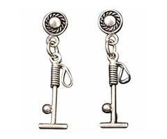 Solid Sterling Silver Polo Mallet Earring with Stud Posts For $75.00 | free-classifieds-usa.com - 2