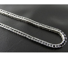 925 Sterling Silver Black CZ Tennis Necklace | free-classifieds-usa.com - 1