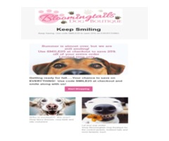 Save 25% off by Blooming tails Dog Boutique | free-classifieds-usa.com - 1