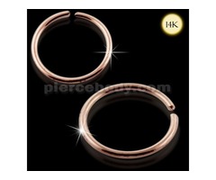 14K Rose Gold Nose Hoop Ring | free-classifieds-usa.com - 1