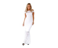 White Italian Design Evening Lace Dress For Sexy Women | free-classifieds-usa.com - 1