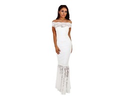 White Italian Design Evening Lace Dress For Sexy Women | free-classifieds-usa.com - 4