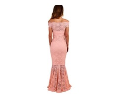 New White Bardot Lace Fishtail Maxi Evening Dress | free-classifieds-usa.com - 2