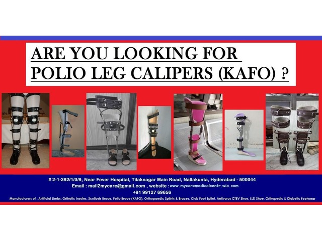 Leg Braces KAFO for polio & paraplegic.