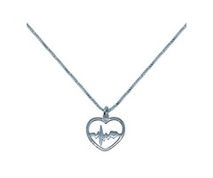 Heartbeat Necklace With Heart | Gift For Her | Halloween Sale 2019 | free-classifieds-usa.com - 1