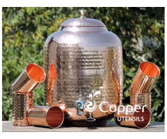 Shop for Twelve Liter Pure Copper Water Dispenser with Six Tumblers at an Amazing Price  | free-classifieds-usa.com - 2