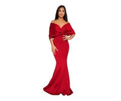 Red Off The Shoulder Mermaid Maxi Dress | free-classifieds-usa.com - 1