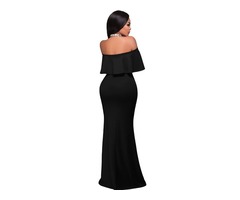 Ruffle Off Shoulder Long Evening Dress | free-classifieds-usa.com - 4