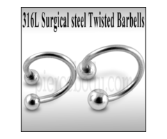 316L Surgical steel Twisted Barbells | free-classifieds-usa.com - 1