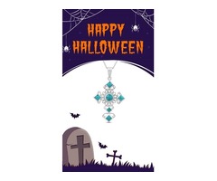 925 Sterling Silver Turquoise Cross Statement Pendant - Halloween 2019 | free-classifieds-usa.com - 1