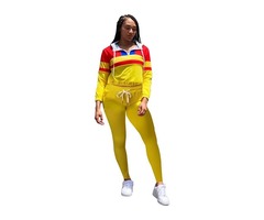 2019 Winter Women Tracksuit Two Piece Set Crop Top and Pants Floral Print Casual Sweat Suits | free-classifieds-usa.com - 4