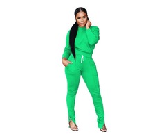 Two Piece Sweatsuit Round Neck Pullover and Skinny Long Pants | free-classifieds-usa.com - 3