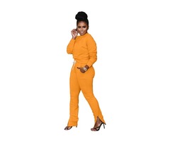 Two Piece Sweatsuit Round Neck Pullover and Skinny Long Pants | free-classifieds-usa.com - 4