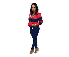 Fashion Ladies Zipper Hoodie and Pants Two Pieces Tracksuit with Custom Logo Printing Tracksuits | free-classifieds-usa.com - 3
